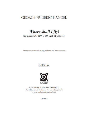 HANDEL, G. - Hercules: Where shall I fly! (digital edition)