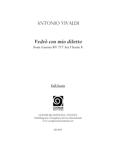VIVALDI, A. - Giustino: Vedrò con mio diletto (digital edition)