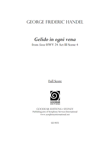 HANDEL, G. - Siroe: Gelido in ogni vena (digital edition)
