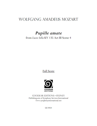 MOZART, W. - Pupille amate (digital edition)
