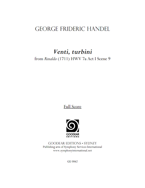 HANDEL, G. - Rinaldo: Venti, turbini (digital edition)