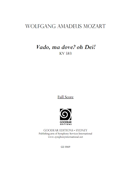 MOZART, W. - Vado, ma dove? oh Dei! (digital edition)