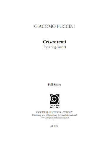 PUCCINI, G. - Crisantemi (digital edition)