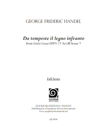 HANDEL, G. - Giulio Cesare: Da tempeste il legno infranto (digital edition)