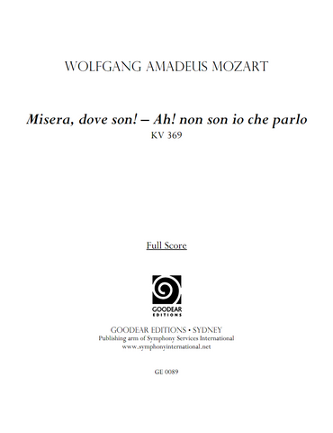 MOZART, W. - Misera, dove son! (digital edition)