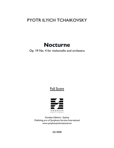 TCHAIKOVSKY, P. - Nocturne Op. 19 No. 4 (digital edition)